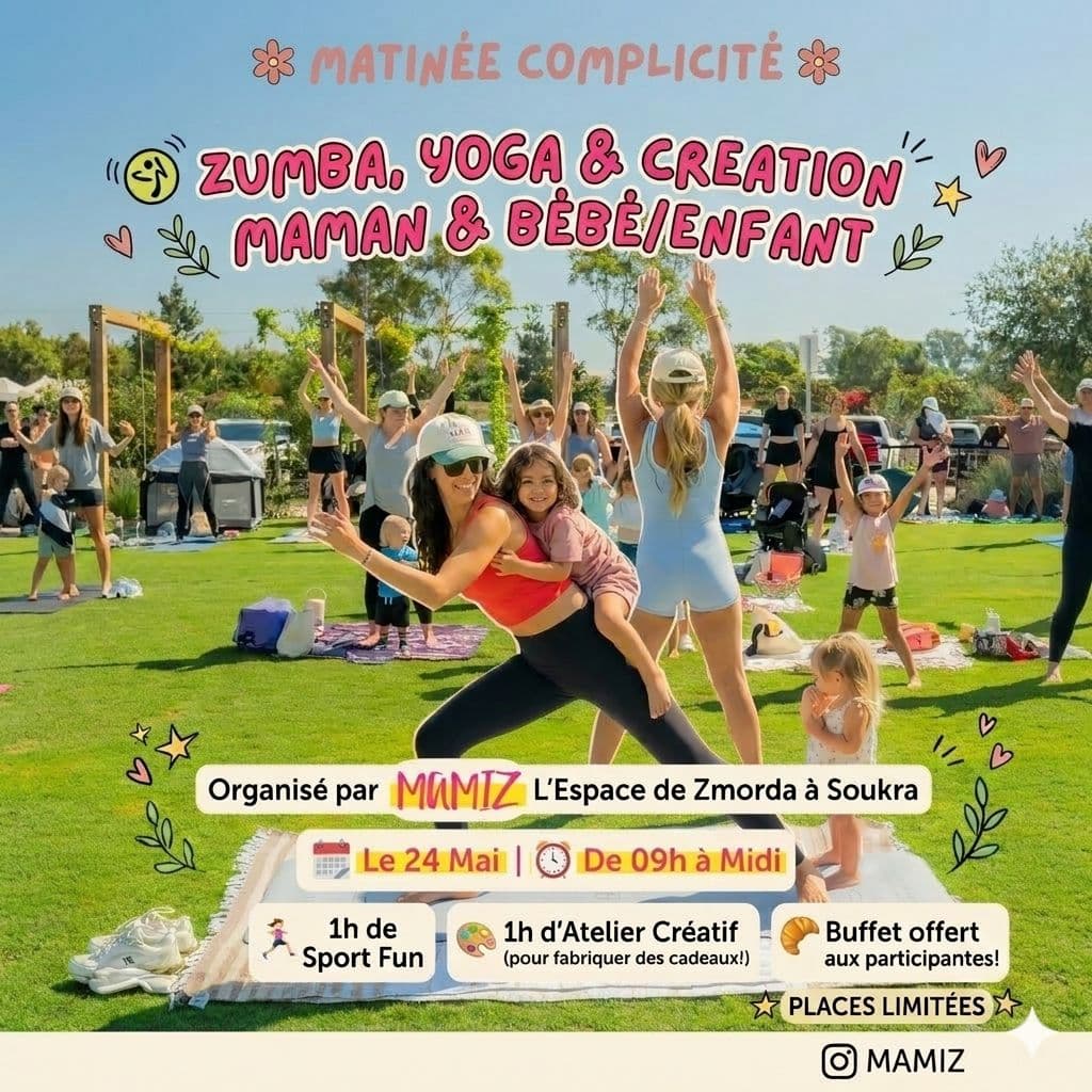 ✨  🧘‍♀️ Atelier Yoga & Zumba Maman-Bébé/enfant  - Espace Zmorda